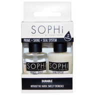 SOPHi by Piggy Paint, Prime + Shine + Seal System, 2 Bottles, 0.5 fl. oz (15 ml) Each