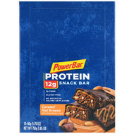 PowerBar, Protein Snack Bar, Caramel Nut Brownie, 15 Bars, 1.76 oz (50 g) Each