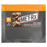 <img alt="MET-Rx, Big 100, Meal Replacement Bar, Chocolate Chip Cookie Dough, 9 Bars, 3.52 oz (100 g) Each" title="MET-Rx, Big 100, Meal Replacement Bar, Chocolate Chip Cookie Dough, 9 Bars, 3.52 oz (100 g) Each,786560557092"