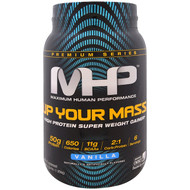 Maximum Human Performance, Up Your Mass, High Protein Super Weight Gainer, Vanilla, 2.33 lbs (1,056 g)