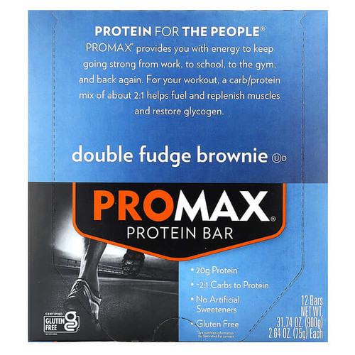 <img alt="NuGo Nutrition, ProMax Protein Bar, Double Fudge Brownie, 12 Bars, 2.64 oz (75 g) Each" title="NuGo Nutrition, ProMax Protein Bar, Double Fudge Brownie, 12 Bars, 2.64 oz (75 g) Each,743659125938"