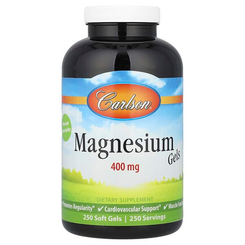 <img alt="Carlson, Magnesium Gels, 400 mg, 250 Soft Gels" title="Carlson, Magnesium Gels, 400 mg, 250 Soft Gels,088395052026"