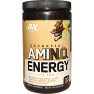 Optimum Nutrition, Essential Amino Energy, Iced Cafe Vanilla Flavor, 10.6 oz (300 g)