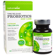 NatureWise, Time Release, Probiotics, Kids Care, 60 Sustained Release Micro-Pearls