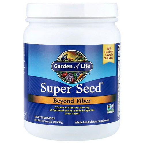 <img alt="Garden of Life, Super Seed, Beyond Fiber, 21 oz (600 g)" title="Garden of Life, Super Seed, Beyond Fiber, 21 oz (600 g),658010111386"