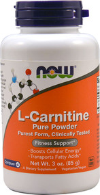 Now Foods, L-Carnitine, Pure Powder, 3 oz (85 g)
