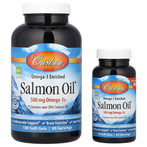 <img alt="Carlson, Omega-3 Enriched Salmon Oil, 230 Soft Gels" title="Carlson, Omega-3 Enriched Salmon Oil, 230 Soft Gels,088395015045"