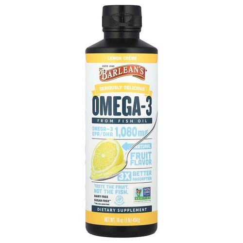<img alt="Barleans, Seriously Delicious, Omega-3 From Fish Oil, Lemon Creme, 16 oz (454 g)" title="Barleans, Seriously Delicious, Omega-3 From Fish Oil, Lemon Creme, 16 oz (454 g),705875600040"