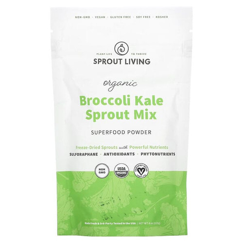 <img alt="Sprout Living, Organic Broccoli Kale Sprout Mix , 4 oz (113 g)" title="Sprout Living, Organic Broccoli Kale Sprout Mix , 4 oz (113 g),852457007015"