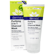 Derma E, Purifying 2-in-1 Charcoal Mask, 1.7 oz (48 g)