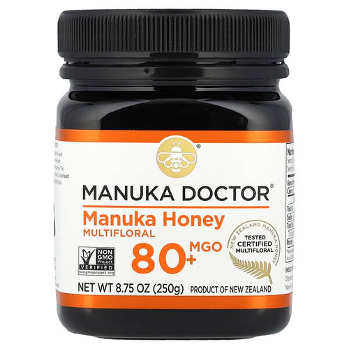 <img alt="Manuka Doctor, Multifloral Manuka Honey, MGO 80+, 8.75 oz (250 g)" title="Manuka Doctor, Multifloral Manuka Honey, MGO 80+, 8.75 oz (250 g),852469004224"