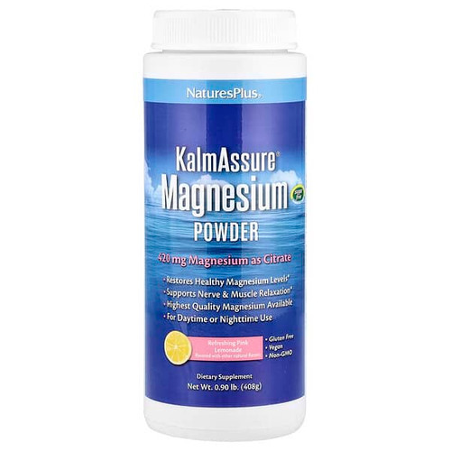 <img alt="NaturesPlus, KalmAssure, Magnesium Powder, Refreshing Pink Lemonade, 0.9 lb (408 g)" title="NaturesPlus, KalmAssure, Magnesium Powder, Refreshing Pink Lemonade, 0.9 lb (408 g),097467336056"