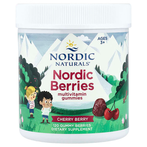 <img alt="Nordic Naturals, Nordic Berries Multivitamin Gummies, Ages 3+, Cherry Berry, 120 Gummy Berries" title="Nordic Naturals, Nordic Berries Multivitamin Gummies, Ages 3+, Cherry Berry, 120 Gummy Berries,768990301261"