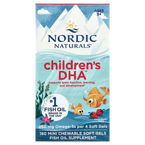 <img alt="Nordic Naturals, Childrens DHA, Ages 3+, Strawberry, 180 Mini Chewable Soft Gels" title="Nordic Naturals, Childrens DHA, Ages 3+, Strawberry, 180 Mini Chewable Soft Gels,768990017209"