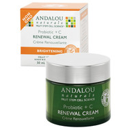Andalou Naturals, Renewal Cream, Probiotic + C, Brightening, 1.7 fl oz (50 ml)