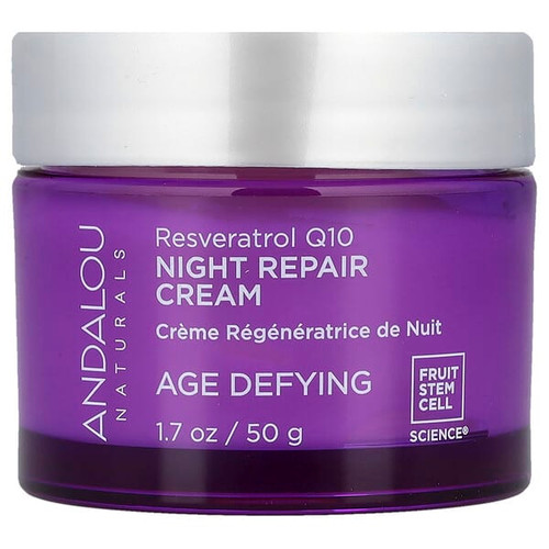 <img alt="Andalou Naturals, Night Repair Cream, Resveratrol Q10, 1.7 oz (50 g)" title="Andalou Naturals, Night Repair Cream, Resveratrol Q10, 1.7 oz (50 g),859975002317"