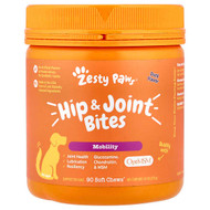 <img alt="Zesty Paws, Hip & Joint Bites, For Dogs, All Ages, Duck, 90 Soft Chews, 11.1 oz (315 g)" title="Zesty Paws, Hip & Joint Bites, For Dogs, All Ages, Duck, 90 Soft Chews, 11.1 oz (315 g),856521007147"