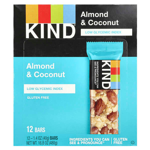 <img alt="KIND Bars, Almond & Coconut, 12 Bars, 1.4 oz (40 g) Each" title="KIND Bars, Almond & Coconut, 12 Bars, 1.4 oz (40 g) Each,602652171284"