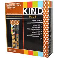 KIND Bars, Kind Plus, Peanut Butter Dark Chocolate Bar, 12 Bars, 1.4 oz (40 g) Each