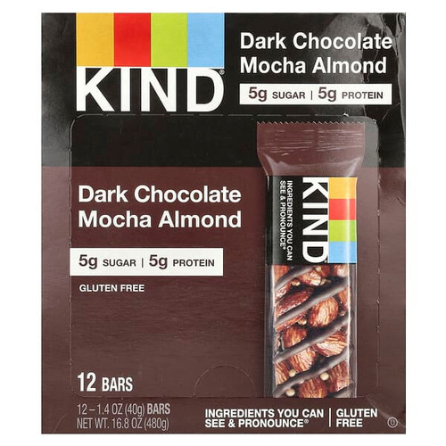 <img alt="KIND Bars, Dark Chocolate Mocha Almond, 12 Bars, 1.4 oz (40 g) Each" title="KIND Bars, Dark Chocolate Mocha Almond, 12 Bars, 1.4 oz (40 g) Each,602652171819"