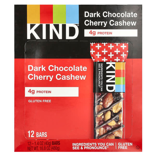 <img alt="KIND Bars, Dark Chocolate Cherry Cashew, 12 Bars, 1.4 oz (40 g) Each" title="KIND Bars, Dark Chocolate Cherry Cashew, 12 Bars, 1.4 oz (40 g) Each,602652171505"