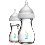 Born Free, Breeze, Baby Bottle, Glass, 0m+, Slow Flow, 2 Pack, 5 oz (147 ml) Each