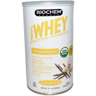 Biochem Sports Organic 100% Whey Protein Powder Vanilla -- 12.7 oz