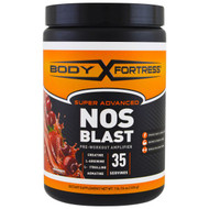 Body Fortress, Super Advanced NOS Blast, Fruit Punch, 1 lbs (454 g)