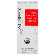 Aubrey Organics, Organic, Rosa Mosqueta Rose Hip Seed Oil, 1 fl oz (30 ml)