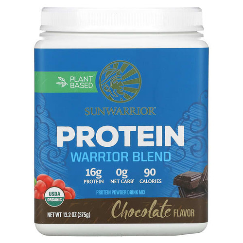 <img alt="Sunwarrior, Warrior Blend, Protein, Chocolate, 13.2 oz (375 g)" title="Sunwarrior, Warrior Blend, Protein, Chocolate, 13.2 oz (375 g),814784024240"