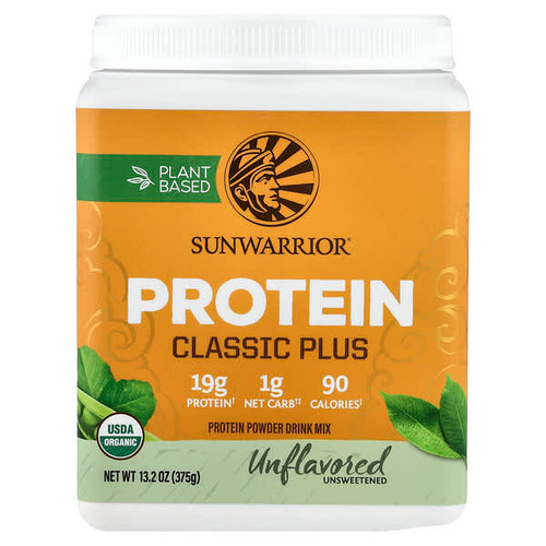 <img alt="Sunwarrior, Classic Plus Protein, Unflavored, 13.2 oz (375 g)" title="Sunwarrior, Classic Plus Protein, Unflavored, 13.2 oz (375 g),814784024189"