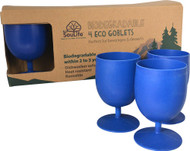 EcoSouLife Bamboo Eco Goblets 15 oz. 4-Pack Sky Blue - 4 Cups