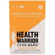 Health Warrior Chia Bars Gluten Free Vegan Vanilla Almond -- 15 Bars