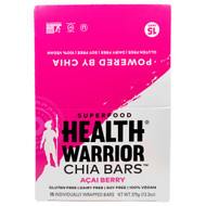 Health Warrior Chia Bars Gluten Free Vegan Acai Berry -- 15 Bars