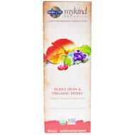 Garden of Life, Mykind Organics, Plant Iron & Organic Herbs, Cranberry-Lime, 8 fl oz (240 ml)
