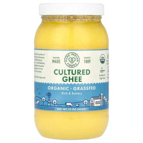 <img alt="Pure Indian Foods, Organic Cultured Ghee, 15 oz (425 g)" title="Pure Indian Foods, Organic Cultured Ghee, 15 oz (425 g),797734507188"