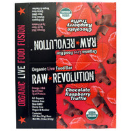 RAW REV Organic Fruit Nut Seed Bar Chocolate Raspberry Truffle -- 12 Bars