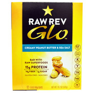 Raw Rev, Glo, Creamy Peanut Butter & Sea Salt, 12 Bars, 1.6 oz (46 g) Each