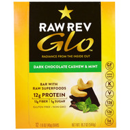 Raw Rev, Glo, Dark Chocolate Cashew & Mint, 12 Bars, 1.6 oz (46 g) Each