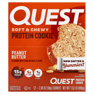 <img alt="Quest Nutrition, Protein Cookie, Peanut Butter, 12 Cookies, 2.04 oz (58 g) Each" title="Quest Nutrition, Protein Cookie, Peanut Butter, 12 Cookies, 2.04 oz (58 g) Each,888849006052"
