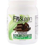 Fit & Lean, Fat Burning Meal Replacement, Chocolate Milkshake, 1.0 lb (450 g)