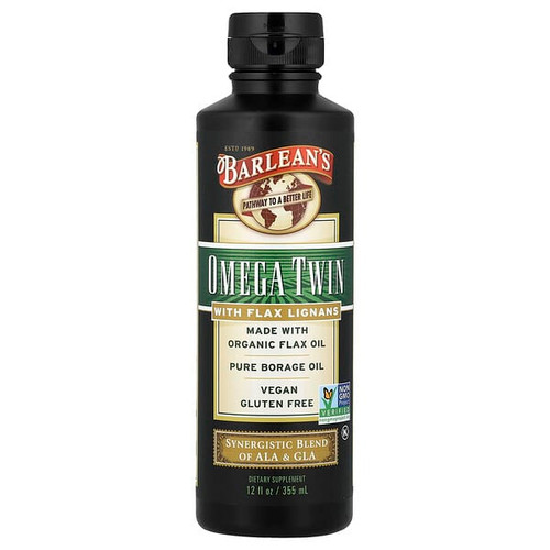 <img alt="Barleans, Omega Twin with Flax Lignans, 12 fl oz (355 ml)" title="Barleans, Omega Twin with Flax Lignans, 12 fl oz (355 ml),705875100113"