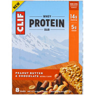 Clif Whey Protein Bar Peanut Butter & Chocolate -- 8 Bars