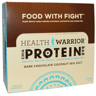 Health Warrior, Superfood Protein Bar, Dark Chocolate Coconut Sea Salt, 12 Bars, 50 g Each