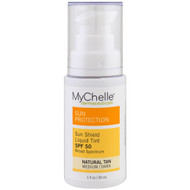 MyChelle Dermaceuticals, Sun Shield Liquid Tint, SPF  50, Natural Tan, 1 fl oz (30 ml) (Discontinued Item)