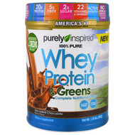 Purely Inspired, 100% Pure Whey Protein & Greens, Decadent Chocolate, 1.5 lbs (680 g)