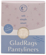 Gladrags Pantyliner Organic Undyed Cotton -- 3 Pack