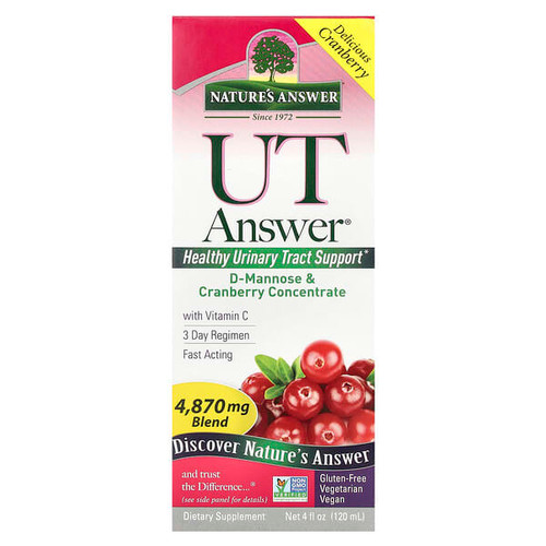 <img alt="Natures Answer, UT Answer, D-Mannose & Cranberry Concentrate, 4 fl oz (120 ml)" title="Natures Answer, UT Answer, D-Mannose & Cranberry Concentrate, 4 fl oz (120 ml),083000263705"