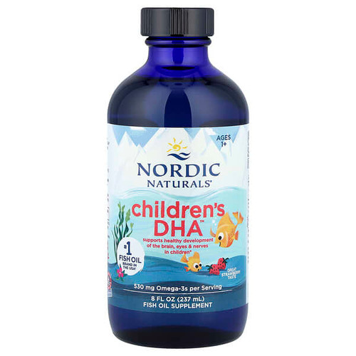 <img alt="Nordic Naturals, Childrens DHA, Ages 1+, Great Strawberry, 8 fl oz (237 ml)" title="Nordic Naturals, Childrens DHA, Ages 1+, Great Strawberry, 8 fl oz (237 ml),768990027239"