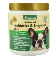 NaturVet Advanced Probiotics & Enzymes Plus for Dogs -- 120 Soft Chews